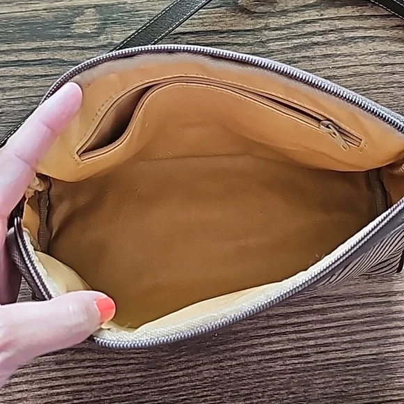 LAST DAY! Mark Cross 1845 Vintage Canvas and Leather Zebra Stripe Bag - Picture 10 of 14